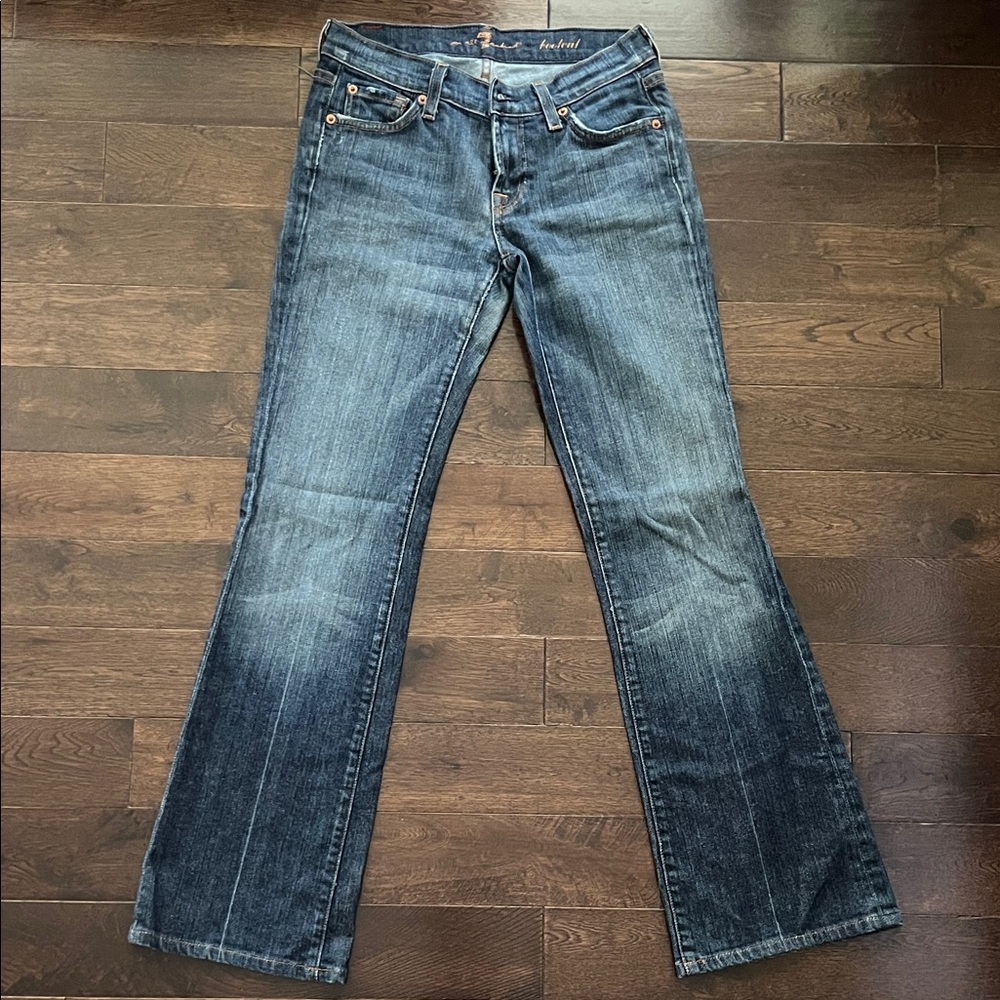 7 For All Mankind Dark Blue Flare Jeans